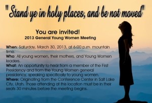 General Young Women Meetings Invites
